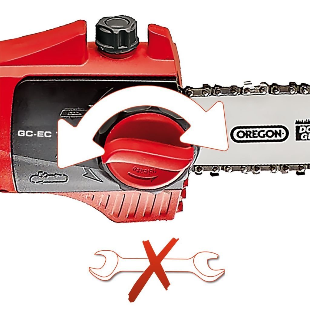 Système tension chaîne sans outils Einhell GC-EC 750 T Système de tension de la chaîne sans outils Einhell GC-EC 750 T